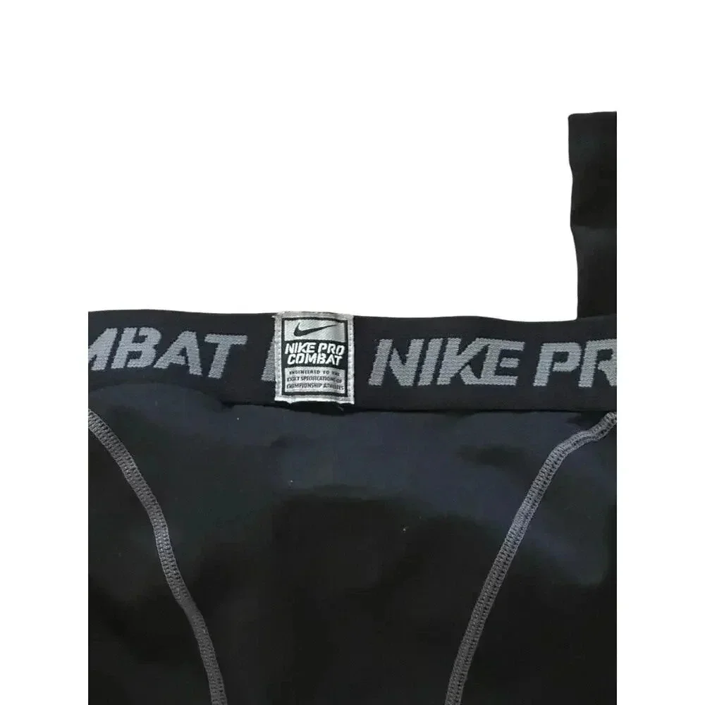 Nike Pro Combat Dri Fit Black Compression Elastic Waist Legging Size XXL